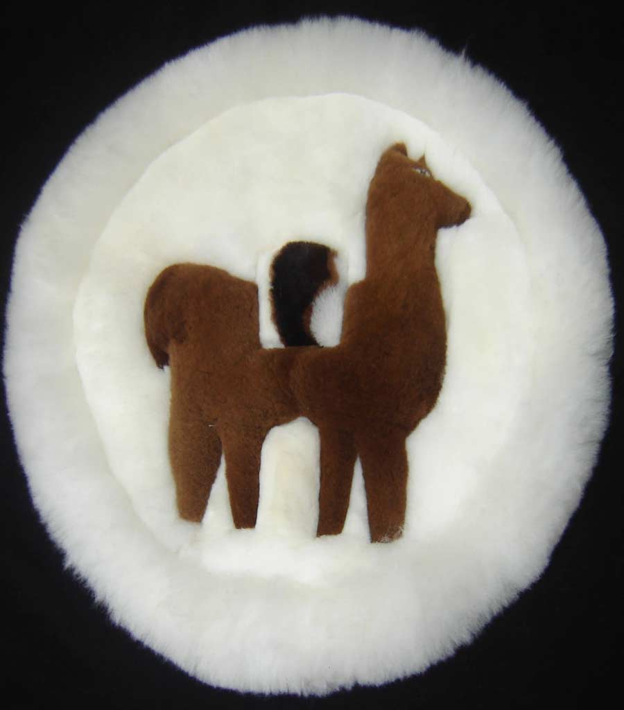 Finest Handmade Baby Alpaca Fur Round Rug or Carpet