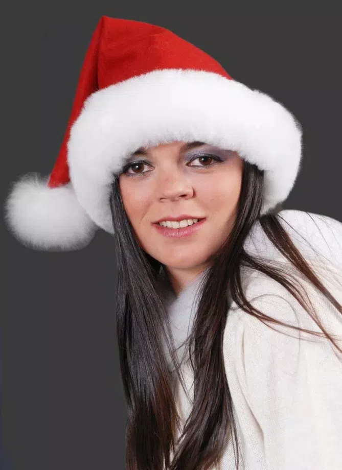 Christmas Baby Alpaca Fur Hat