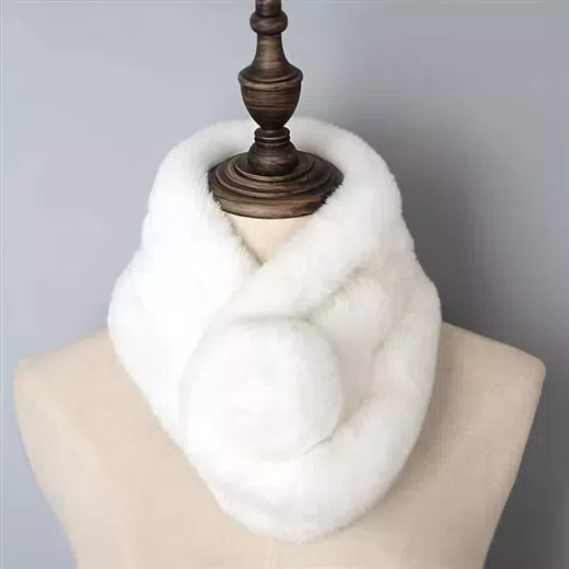 Softness Baby Alpaca Fur Neck Collar d02