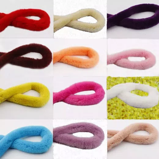 Softness Baby Alpaca Fur Ribbons d04