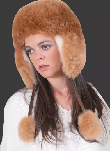Warmth Softness Alpaca Fur Hats d09