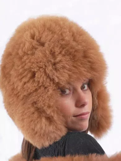 Fine Baby Alpaca Fur Hat d03
