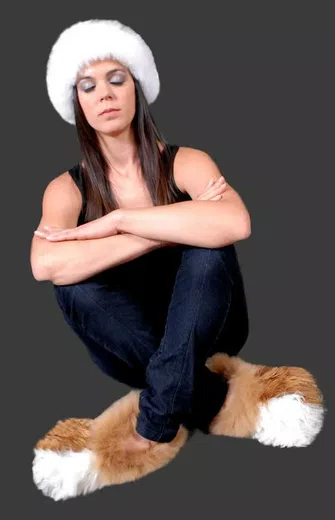 Warmth Baby Alpaca Fur Slippers d05