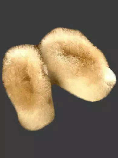 Warm Baby Alpaca Fur Fuzzy Slippers d08