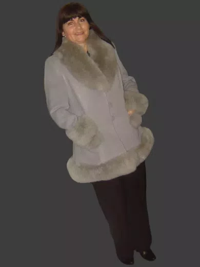 Elegant Baby alpaca Fur Trimmed Coat d11