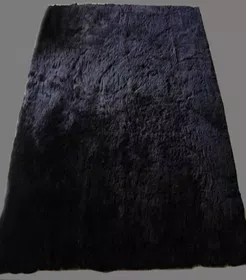 Luxury Baby Alpaca Black Fur Rug special for home decor