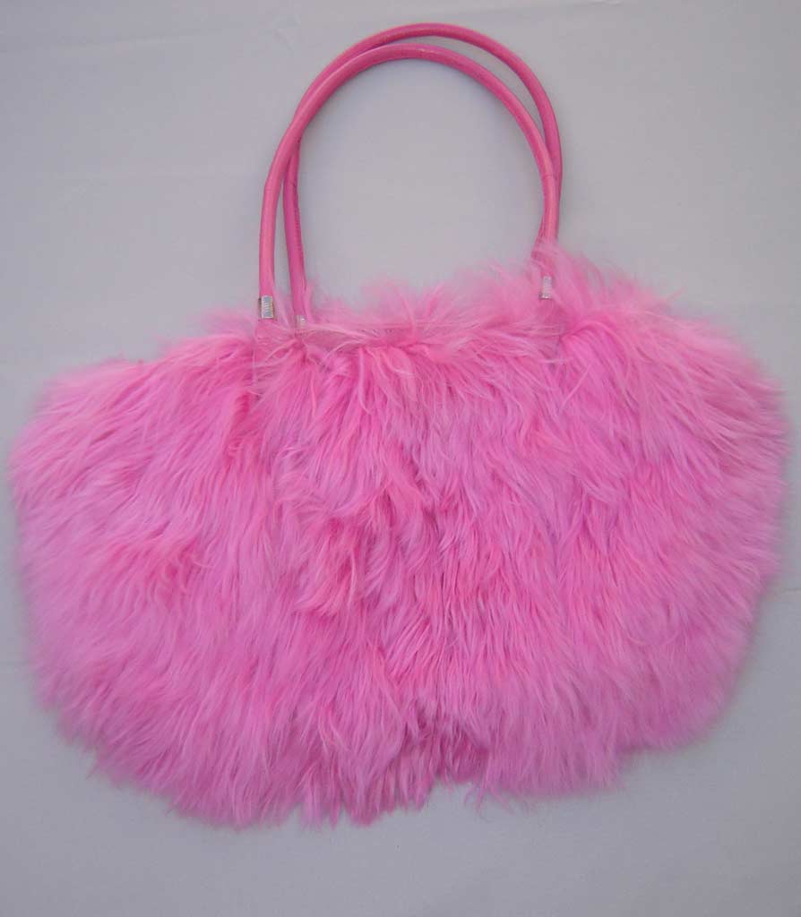 Fashionable Baby Alpaca Fur Handbag special for a present