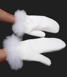 Image result for Baby Alpaca Fur Trim Mittens