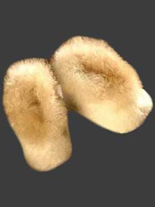 Warm Baby Alpaca Fur Fuzzy Slippers, handmade