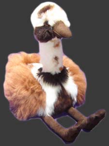 Finest Baby Alpaca Fur Stuffed Plush Goose