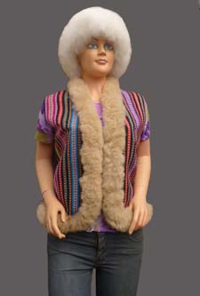 Fashion Andean with Baby alpaca Fur Trim Vest